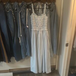 Blue and White Gingham Dress